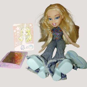 Chloe Doll MGA 2001 Angel Blonde Hair Blue Eyes Denim Flare Pants Collectible